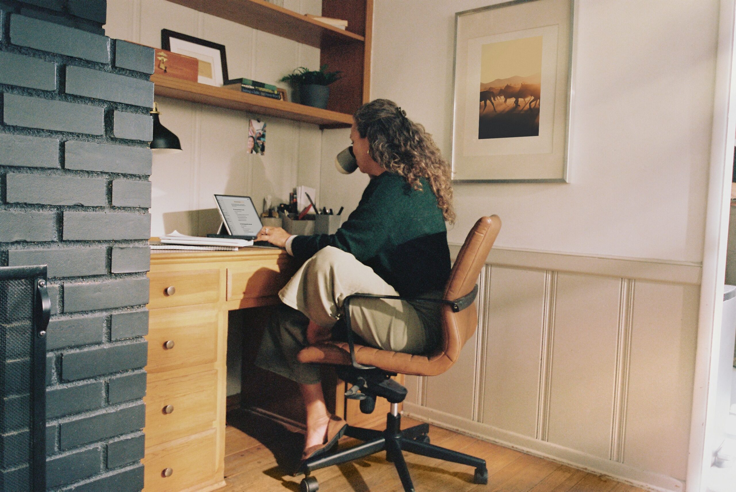 Woman working at desk
